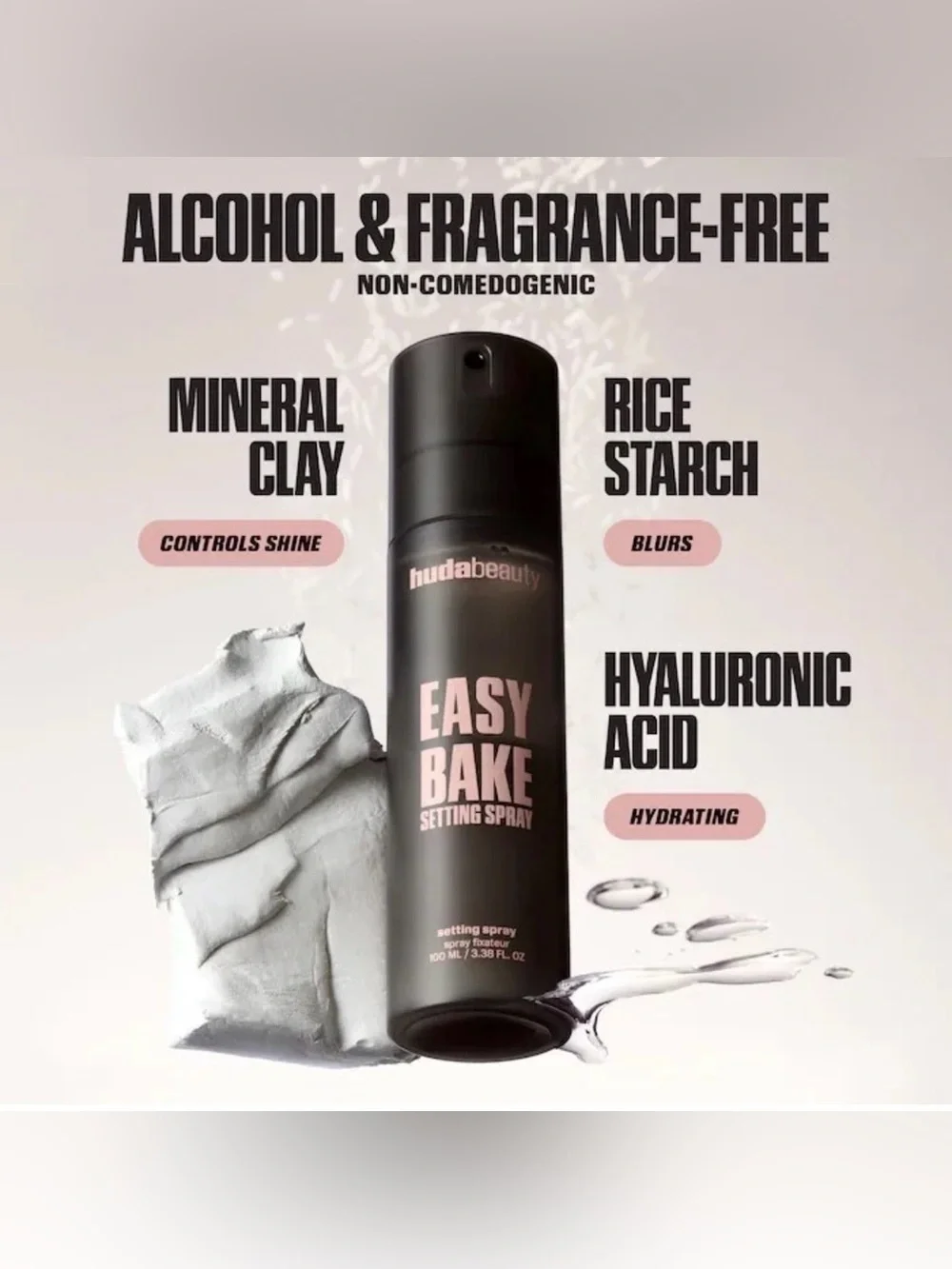 Huda Beauty Mini Easy Bake Blurring Setting Spray with 16-Hour Wear 30 ml NWOB